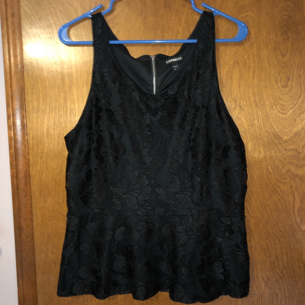 Express lace peplum top